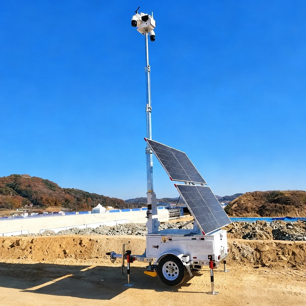 Vigtera mobile surveillance trailer in field deployment